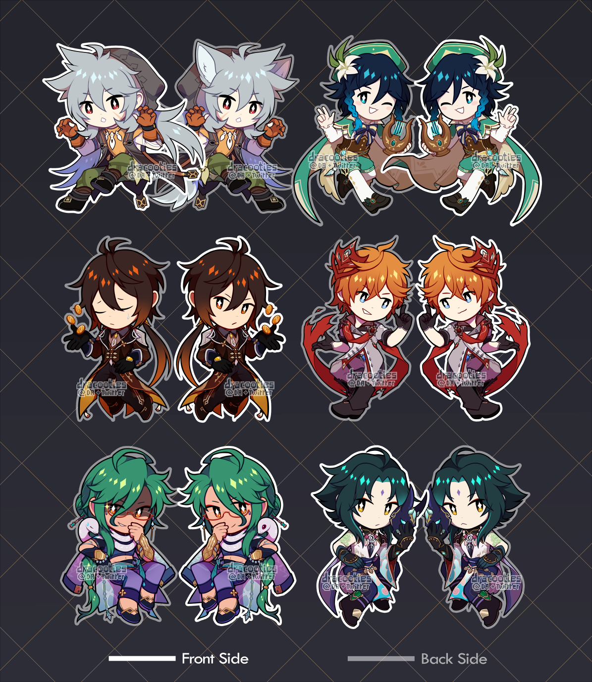 Genshin Impact Acrylic Charms ✦ Unofficial Fan Merch