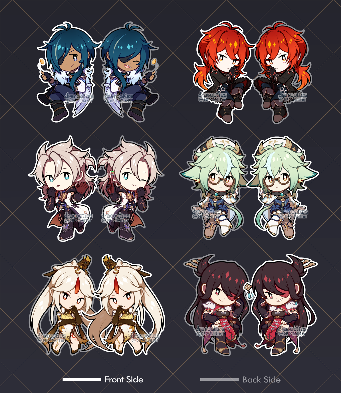 Genshin Impact Acrylic Charms ✦ Unofficial Fan Merch