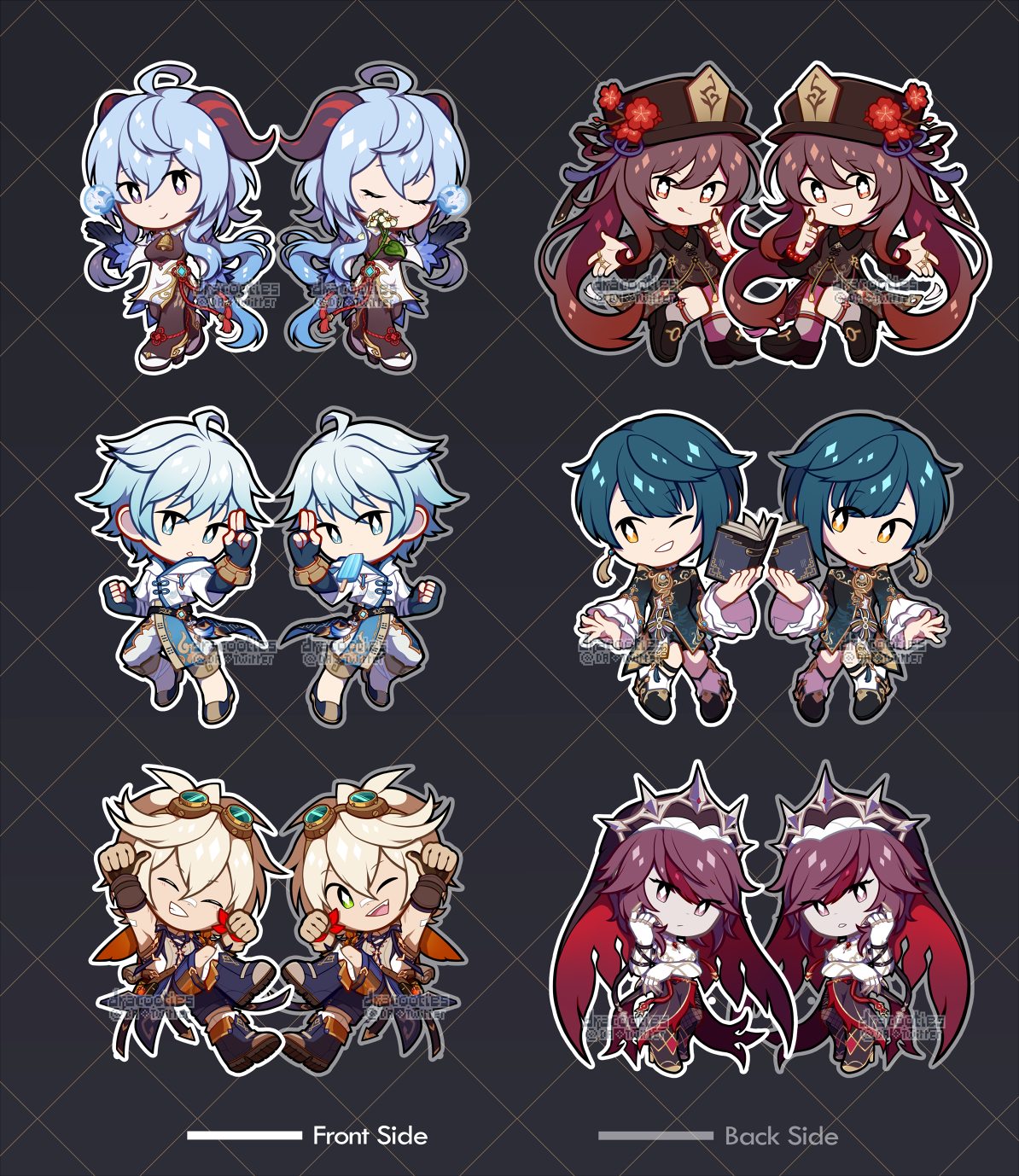 Genshin Impact Acrylic Charms ✦ Unofficial Fan Merch
