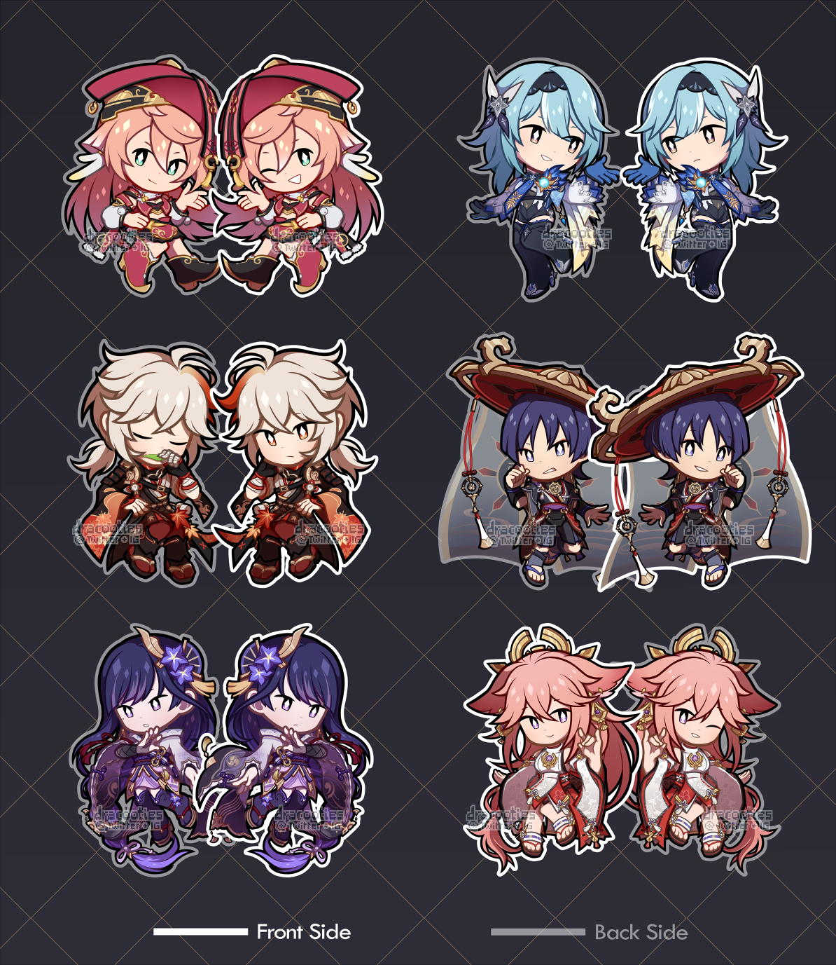 Genshin Impact Acrylic Charms ✦ Unofficial Fan Merch