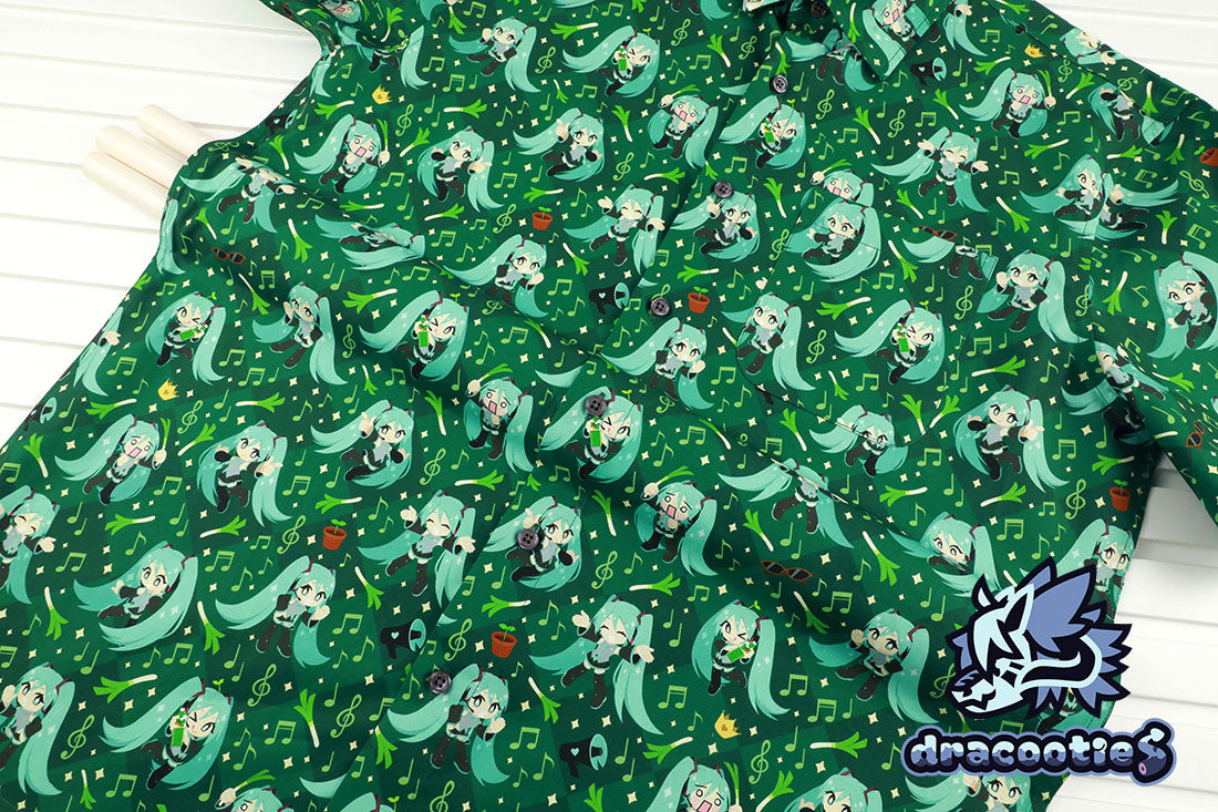 Hatsune Miku Button-Up Shirt ✦ Unofficial Fan Merch