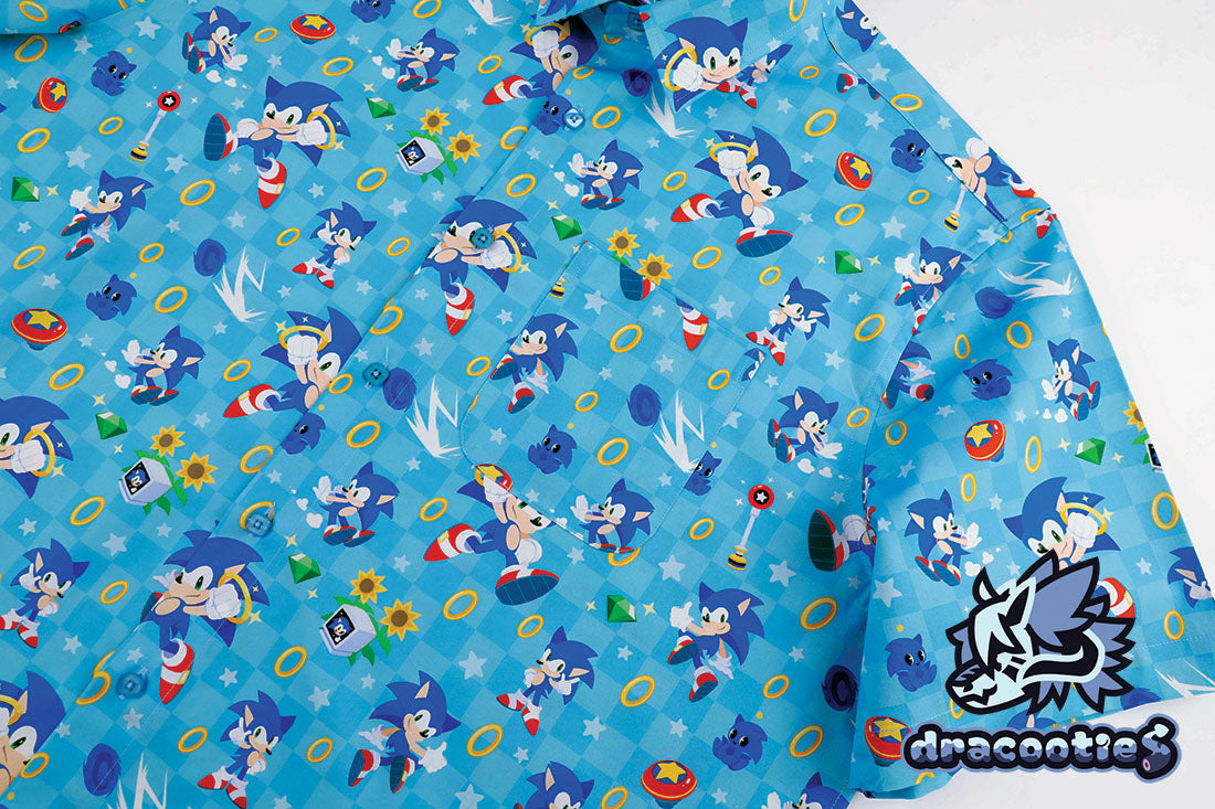Sonic Button-Up Shirt ✦ Unofficial Fan Merch