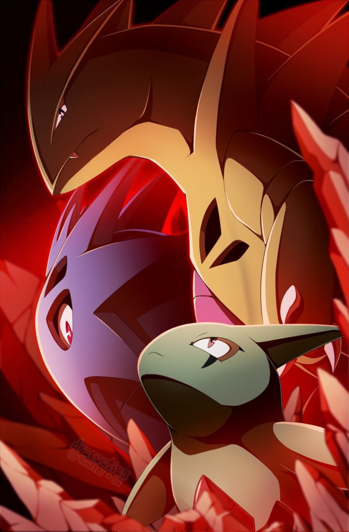 Larvitar Line Pokemon Poster Print ✦ Unofficial Fan Merch