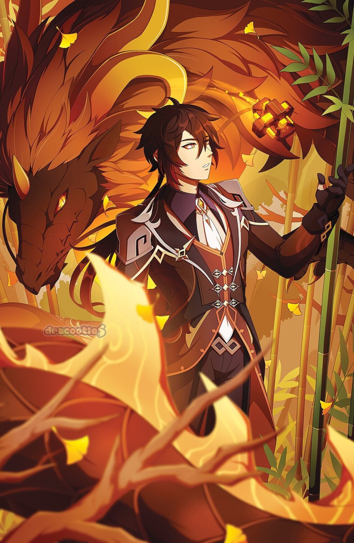 Zhongli Poster Print ✦ Unofficial Fan Merch
