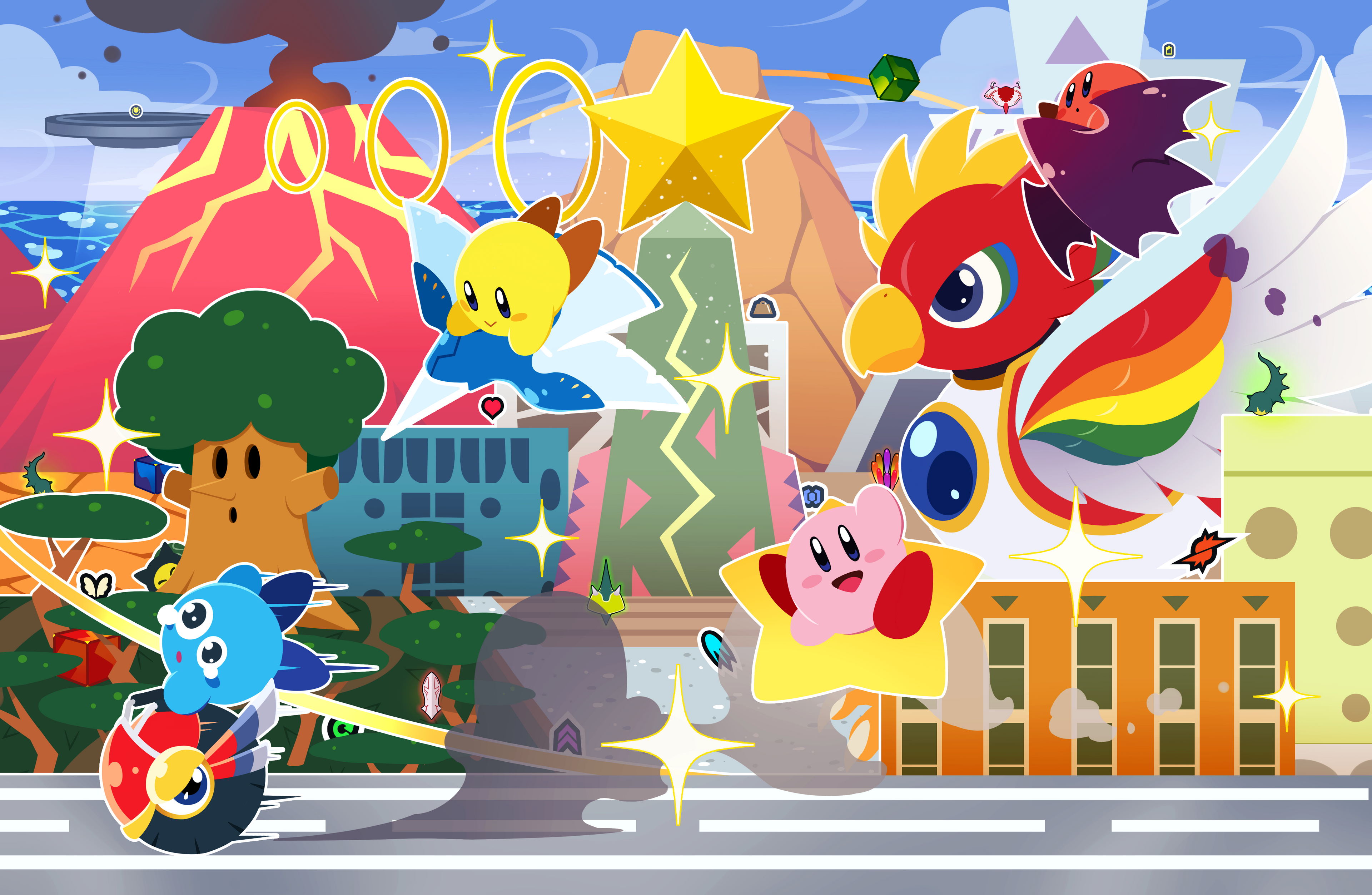 Kirby Air Ride Poster Print ✦ Unofficial Fan Merch