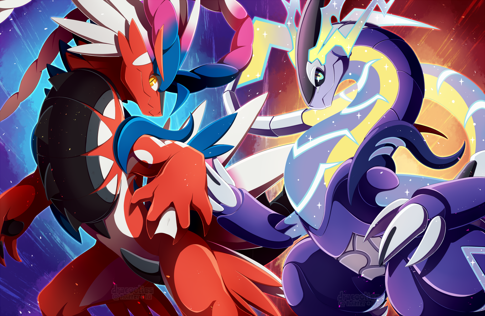 Koraidon Miraidon Pokemon Poster Print ✦ Unofficial Fan Merch