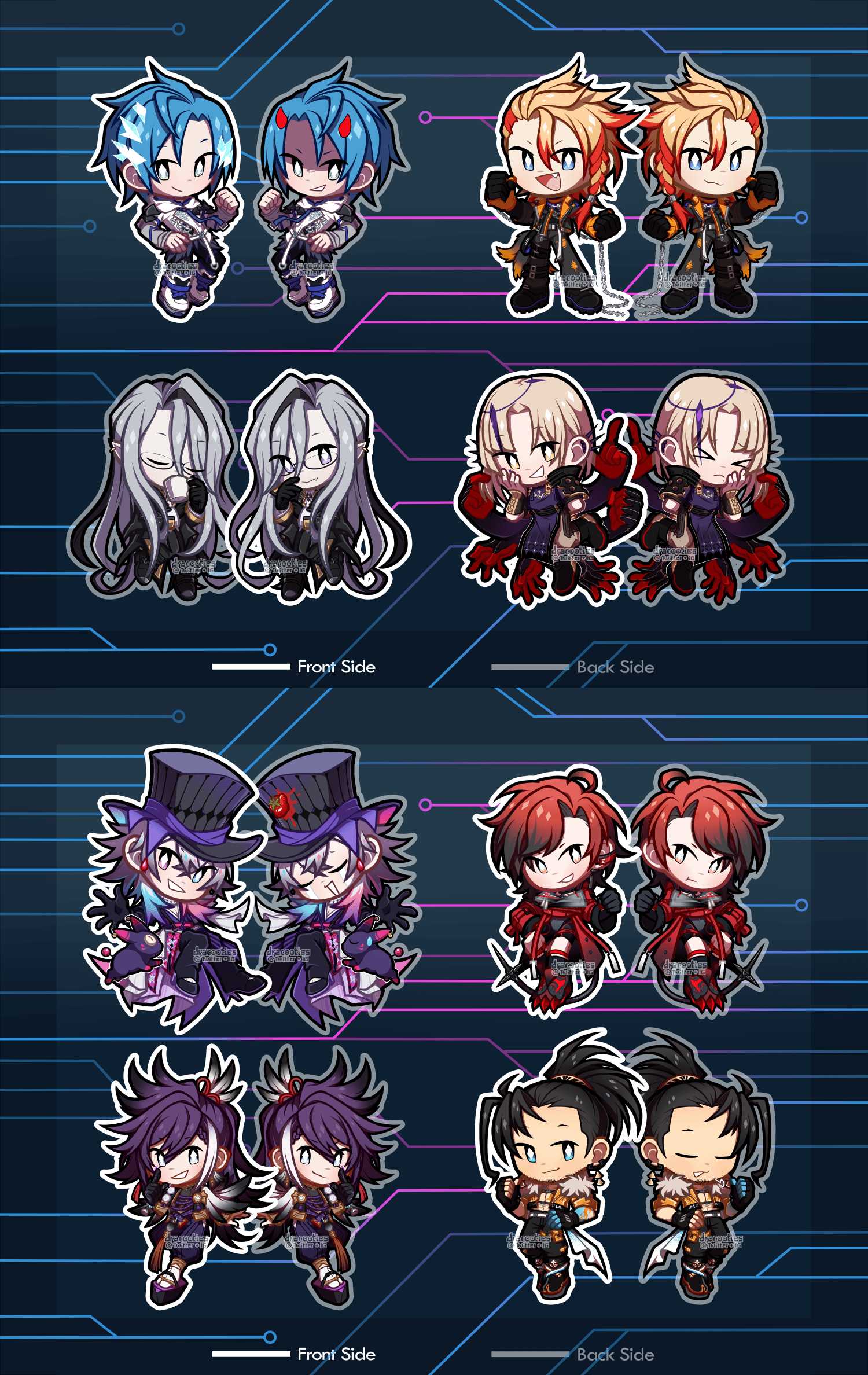 holoTEMPUS Acrylic Charms ✦ Unofficial Fan Merch