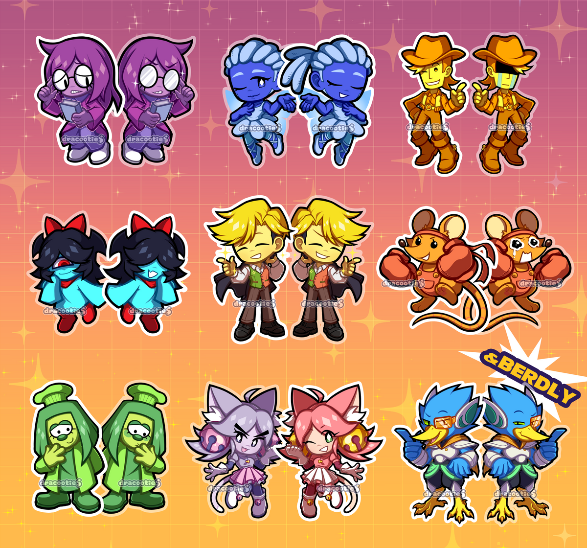 🆕 [PRE-ORDER] Deltarune Acrylic Charms (Ch5 & Berdly) ✦ Unofficial Fan Merch