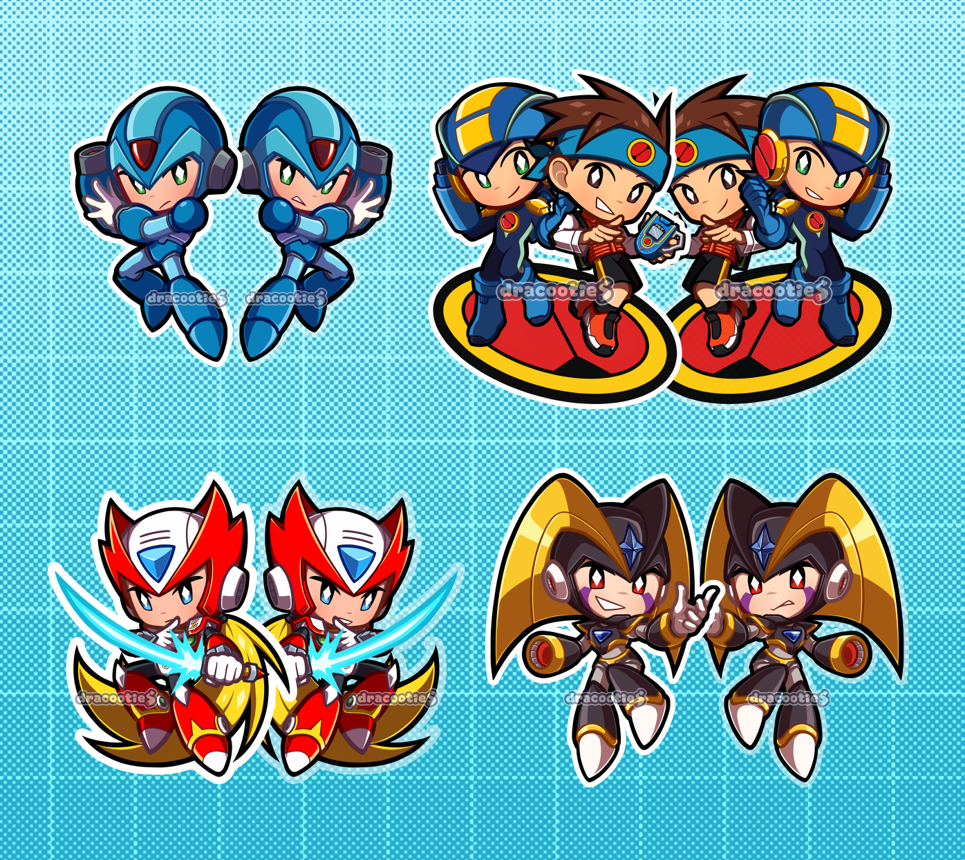 [🆕 PRE-ORDER Forte/Bass] Megaman Acrylic Charms ✦ Unofficial Fan Merch