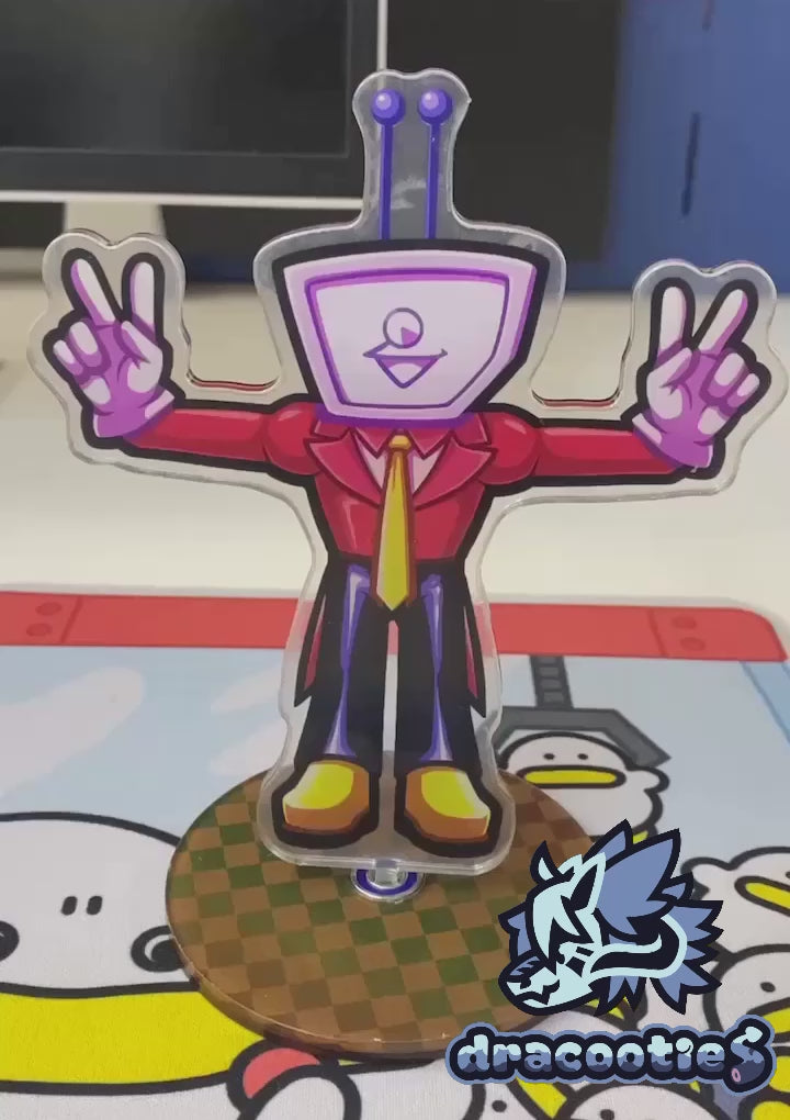 🆕 IN STOCK Deltarune Tenna T-V Pose Spinning Standee ✦ Unofficial Fan Merch